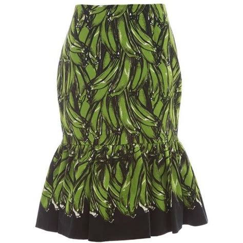 prada banana print skirt|Prada striped skirt.